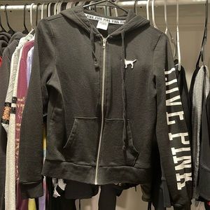 Pink vs black zip up hoodie XS